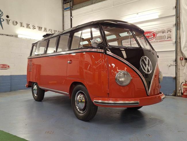 1956 RHD Fully Restored 23 Window Samba Front And Side View