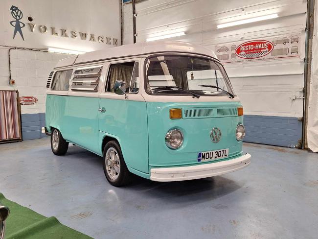 '73 RHD VW T2 Westfalia Continental Front facing