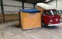 1 OWNER FROM NEW '69 WESTFALIA CAMPMOBILE front facing with tent