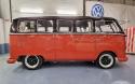 ‘67 LHD 13 Window Deluxe Red And Black Split-Screen side view