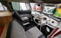 ‘64 RHD Split Screen Camper Van with Restored Harris Single-Wheel Trailer front of inside of splitty