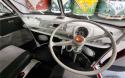 ‘64 RHD Split Screen Camper Van with Restored Harris Single-Wheel Trailer steering wheel