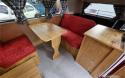 ‘64 RHD Split Screen Camper Van with Restored Harris Single-Wheel Trailer table and chairs inside