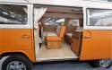 ‘74 RHD Bay Window Devon Caravette sliding door open